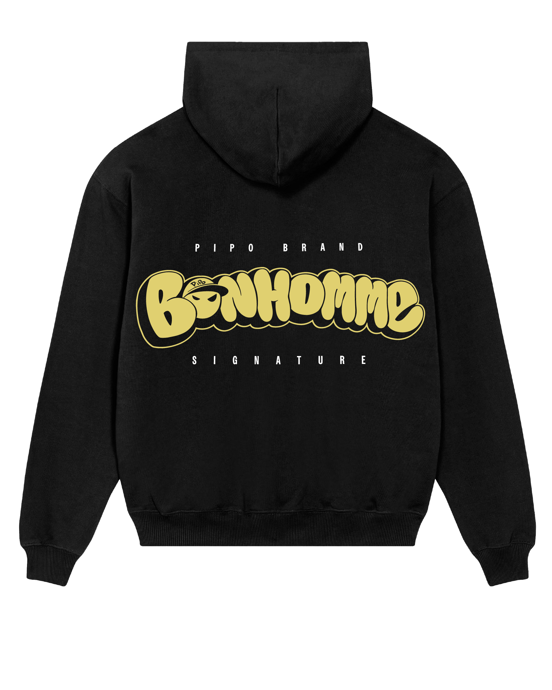 Hoodie Bonhomme – Black and Yellow