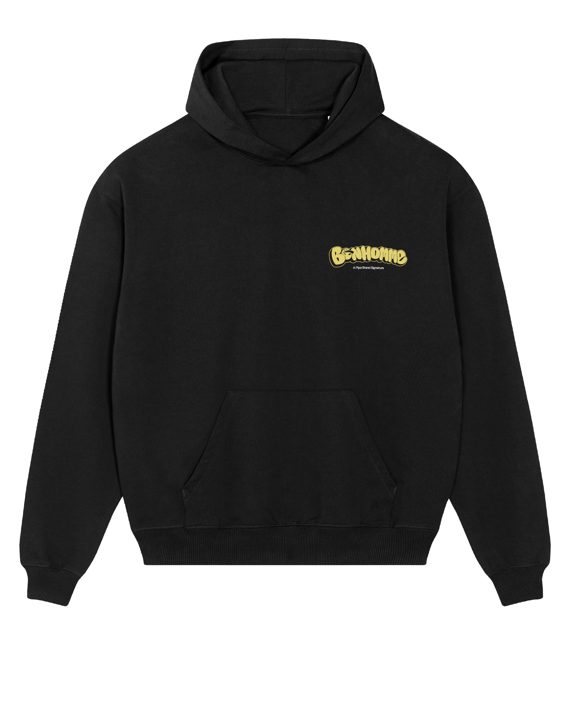 Hoodie Bonhomme – Black and Yellow