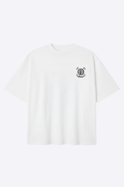 T-shirt Mindwear Change the Game vu de face sur fond clair.
